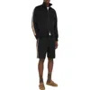 Burberry Check Trim Cotton Blend Shorts In Black