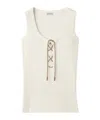 Burberry Adjustable-drawcord Tank Top In White