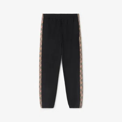 BURBERRY BURBERRY CHECK TRIM COTTON JOGGING PANTS