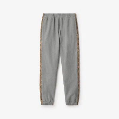 BURBERRY BURBERRY CHECK TRIM COTTON JOGGING PANTS