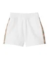 Burberry Check Trim Cotton Shorts