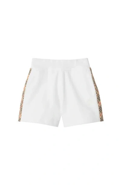 BURBERRY BURBERRY CHECK TRIM COTTON SHORTS