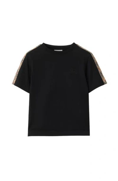 Burberry Kids'  Childrens Check Trim Cotton T-shirt