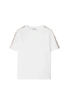 Burberry Kids'  Childrens Check Trim Cotton T-shirt In White