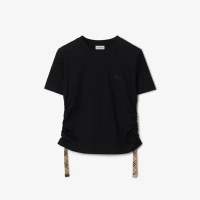 Burberry Festival Cotton T-shirt In Black