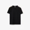 Burberry Ekd T-shirt With Check-inserts In Black