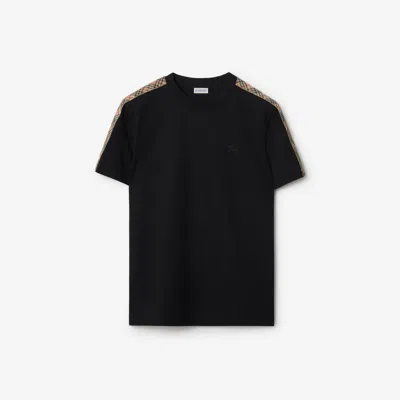 BURBERRY BURBERRY CHECK TRIM COTTON T-SHIRT