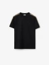 Burberry Ekd T-shirt With Check-inserts In Black