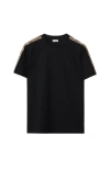 Burberry Ekd T-shirt With Check-inserts In Black