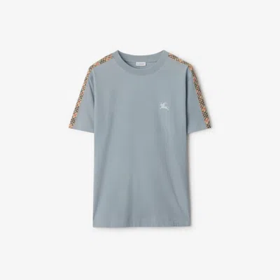 BURBERRY BURBERRY CHECK TRIM COTTON T-SHIRT