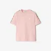 Burberry Check Trim Cotton T-shirt In Bouquet