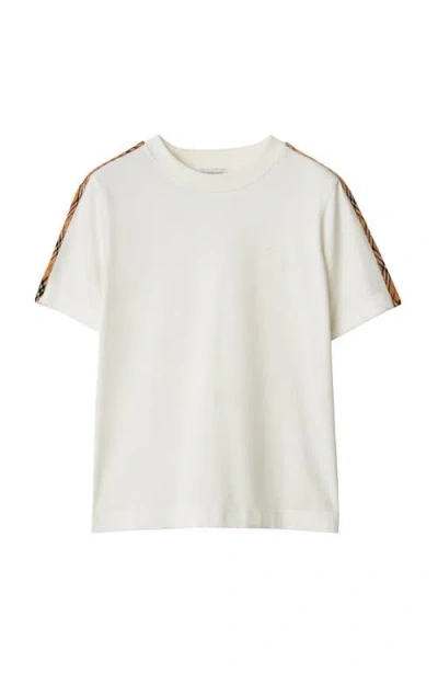 BURBERRY BURBERRY CHECK TRIM COTTON T-SHIRT