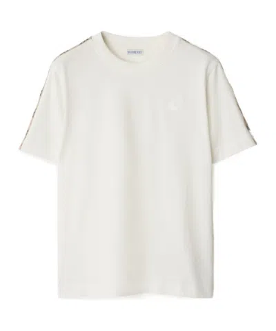 BURBERRY BURBERRY CHECK TRIM CREWNECK T-SHIRT
