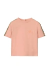 Burberry Girls Cedar Check Tape T-shirt In Pink