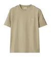 Burberry Check-trim Ekd T-shirt In Brown