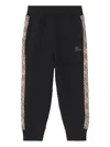 Burberry Kid Boy Jersy Trsrs In Black