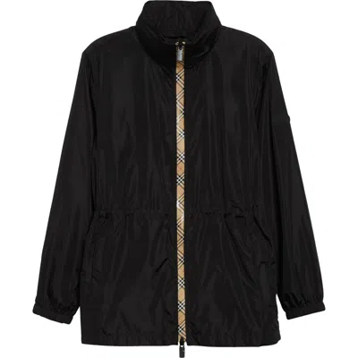 BURBERRY BURBERRY CHECK TRIM NYLON PARKA