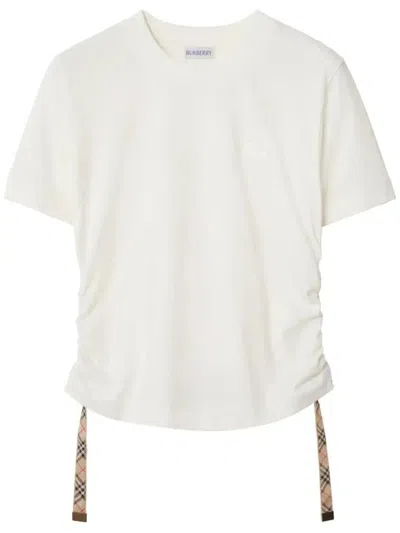 BURBERRY T-SHIRT MIT KARIERTEN DETAILS