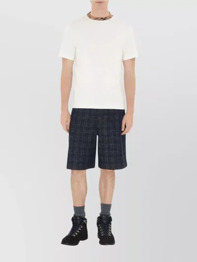 Burberry Check Trim T-shirt Short Sleeves In White
