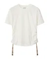 Burberry White T-shirt With Check Pattern Detail In White