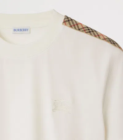 Burberry Check-trim T-shirt In White