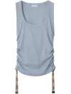 Burberry Festival Cotton Blend Tank Top In Blau