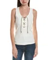 Burberry Adjustable-drawcord Tank Top In White