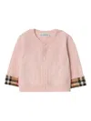 Burberry Check-trim Trouser Set In Pink