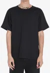 Burberry Mens Check-print Short-sleeves Cotton-jersey T-shirt Black Xl
