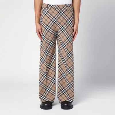 BURBERRY BURBERRY CHECK TROUSERS IN WOOL BLEND