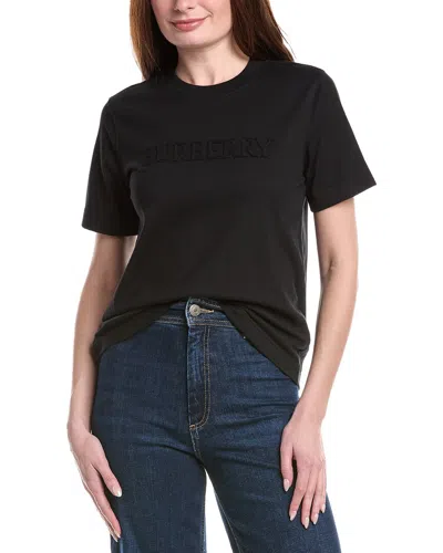 Burberry Check T-shirt In Black