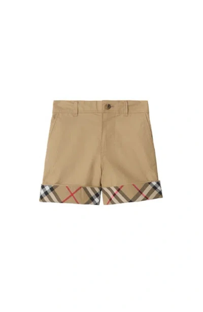 BURBERRY BURBERRY CHECK TURN-UP COTTON SHORTS