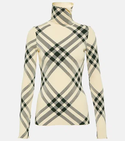 Burberry Women Ribbed Check Sweater In Multi