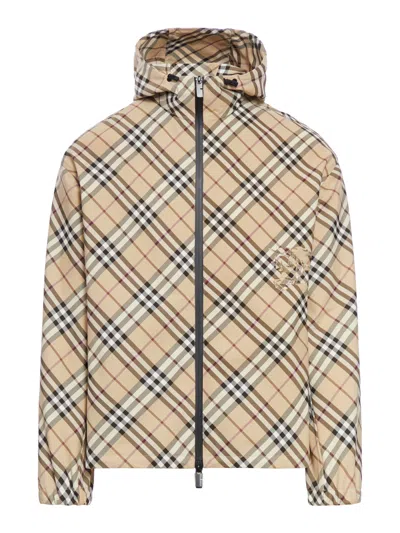 BURBERRY CHECK PRINT TWILL JACKET