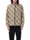 Burberry Check Twill Jacket In Brown