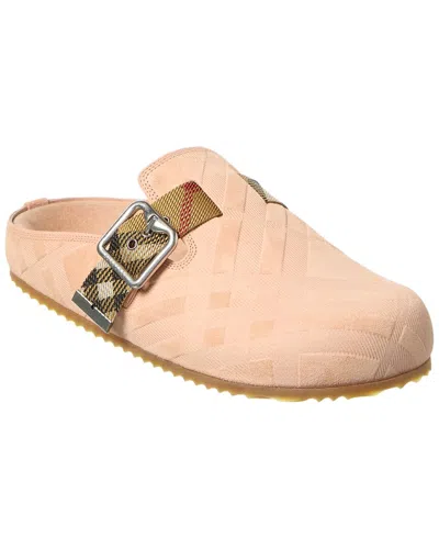 BURBERRY BURBERRY CHECK URCHIN SUEDE MULE