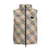 Burberry Sleeveless Down Jacket Featuring Check Pattern In Multi