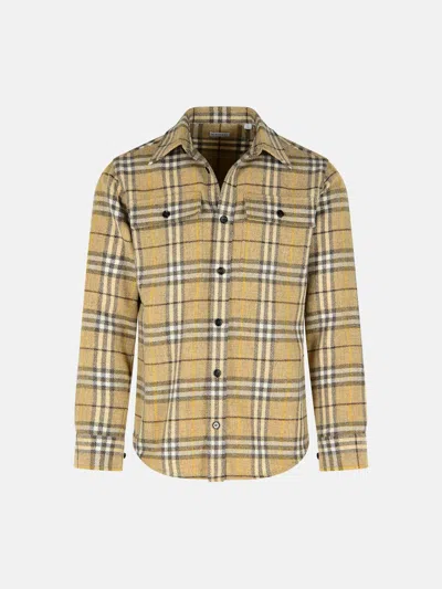 Burberry 'check Vintage' Beige Wool Shirt