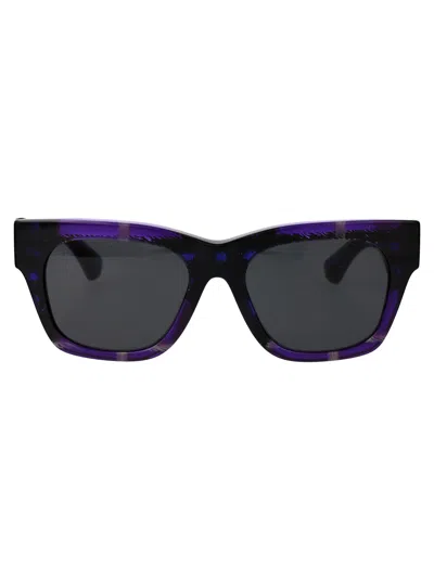 Burberry Check Violet Acetate Sunglasses