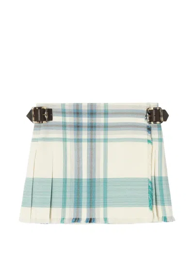 Burberry Check Viscose Blend Mini Kilt In Multi