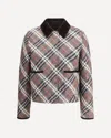 Burberry Cropped Check Quilted Cotton Jacket In Multi