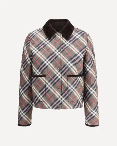 BURBERRY CHECK WADDED JACKET