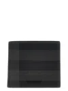 Burberry Check Coated Canvas Bifold Wallet In Gray