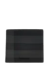 Burberry Check Coated Canvas Bifold Wallet In Gray