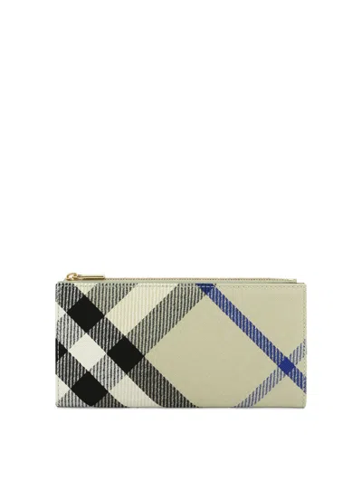 Burberry Large Check Bifold Wallet In Nude