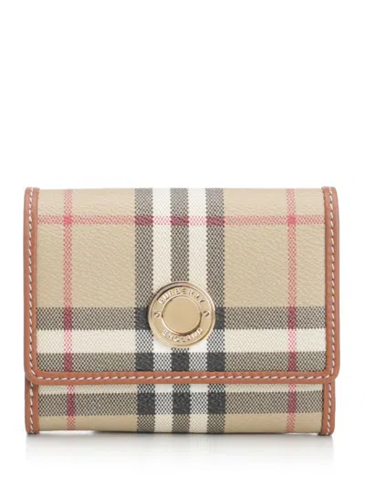 Burberry Check Wallets Beige