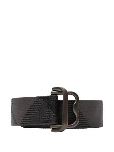 Burberry Check Webbing Belt In Red