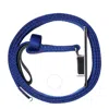 Burberry Check Webbing Shield Belt In Blue
