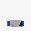Burberry Check Webbing Shield Belt In Knight