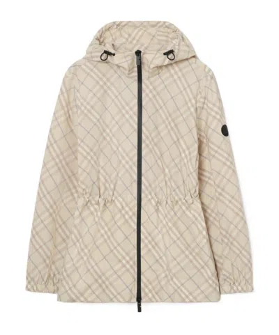 Burberry Check Whitstable Hooded Jacket In Neutral